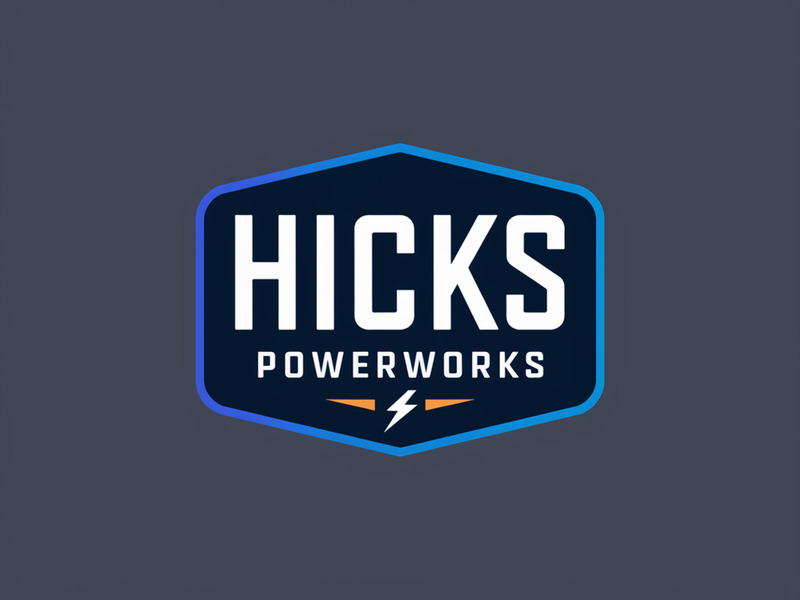 Hicks PowerWorks logo design by Octavino Arianto