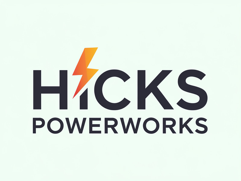 Hicks PowerWorks logo design by Octavino Arianto