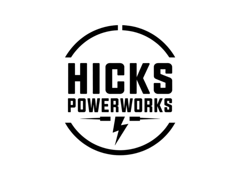 Hicks PowerWorks logo design by D king