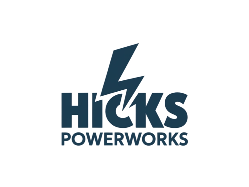Hicks PowerWorks logo design by D king