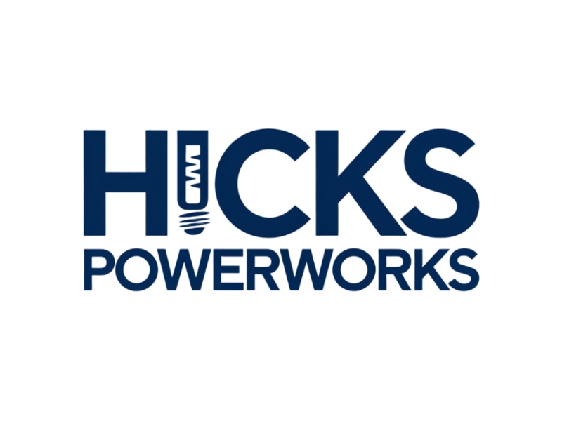 Hicks PowerWorks logo design by D king