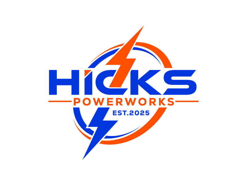 Hicks PowerWorks logo design by Bad Boy