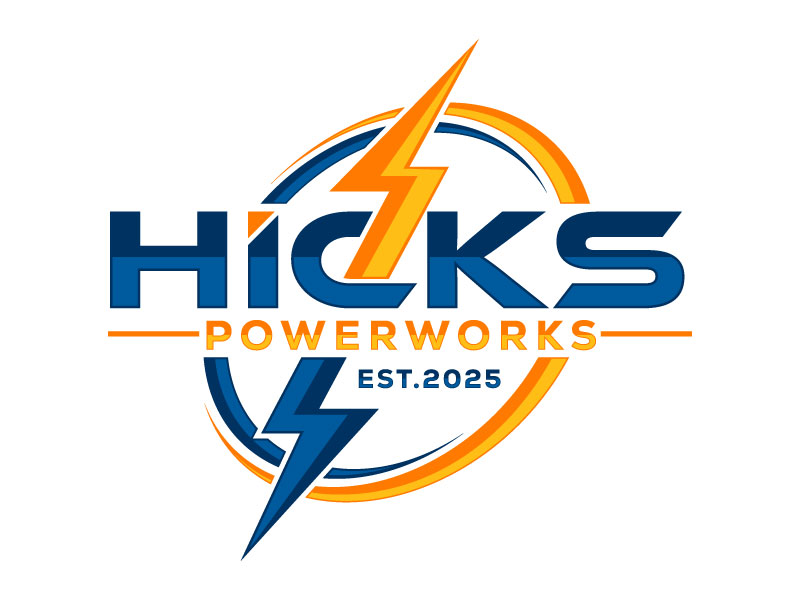 Hicks PowerWorks logo design by Bad Boy