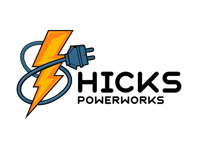 Hicks PowerWorks logo design by Bad Boy