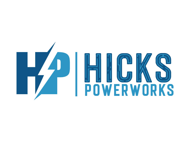 Hicks PowerWorks logo design by Bad Boy