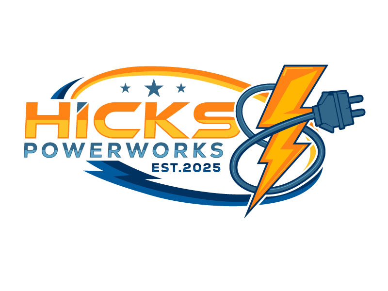 Hicks PowerWorks logo design by Bad Boy