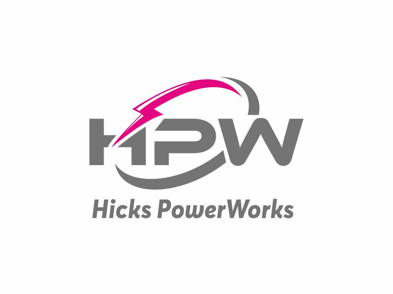 Hicks PowerWorks logo design by giphone