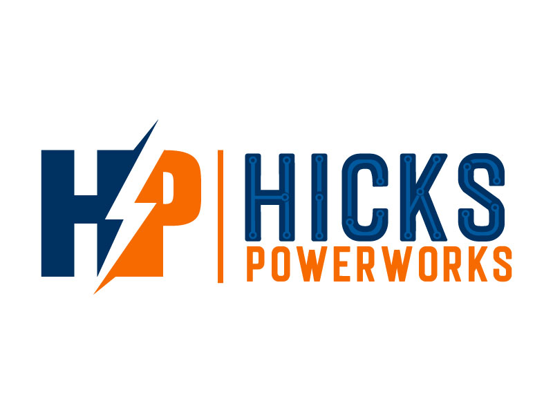 Hicks PowerWorks logo design by Bad Boy