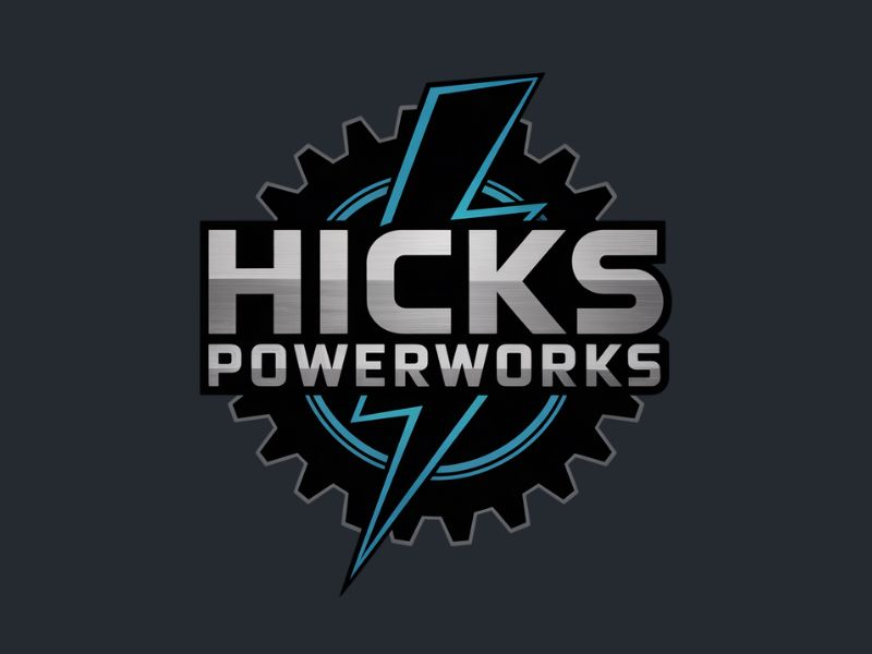 Hicks PowerWorks logo design by Michael Luutu