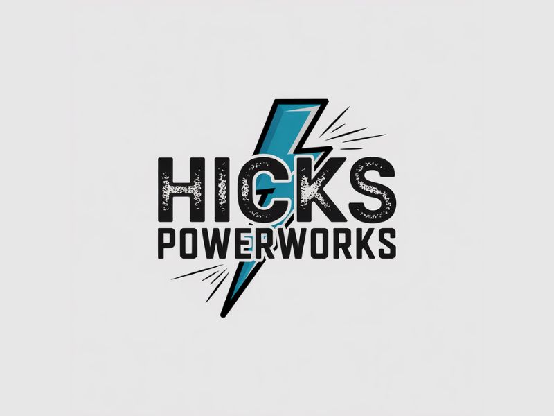 Hicks PowerWorks logo design by Michael Luutu