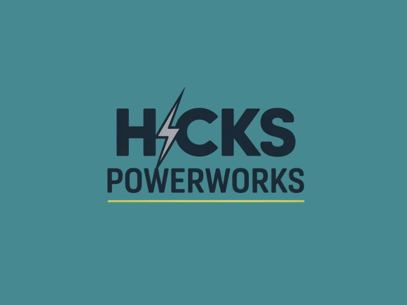 Hicks PowerWorks logo design by Michael Luutu