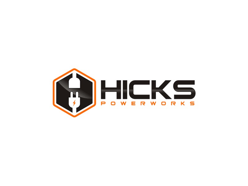 Hicks PowerWorks logo design by sheilavalencia
