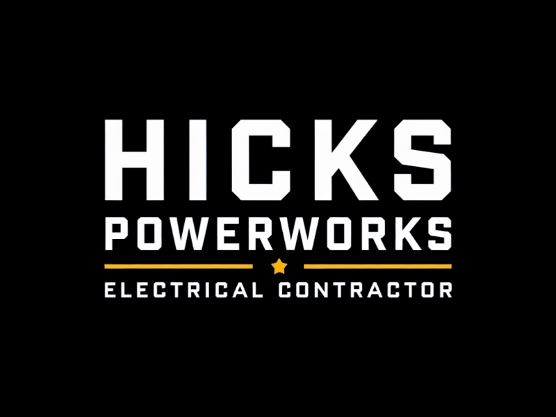 Hicks PowerWorks logo design by Queen D