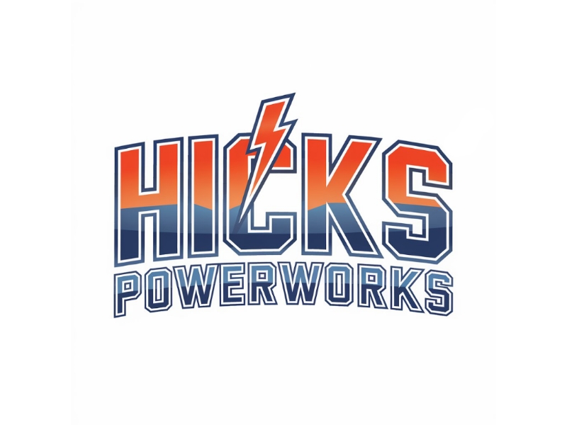 Hicks PowerWorks logo design by Queen D