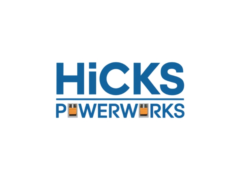 Hicks PowerWorks logo design by Charii
