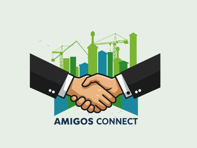 Amigos Connect logo design by mjmdesigns