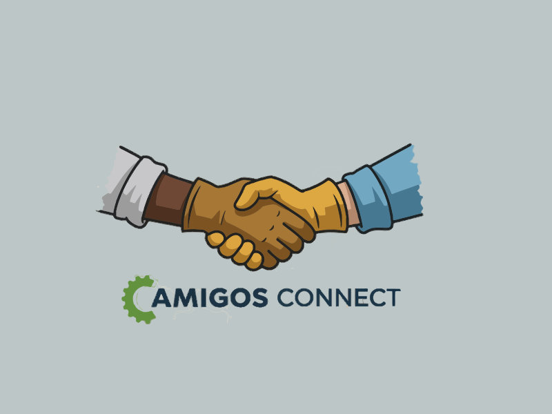 Amigos Connect logo design by mjmdesigns