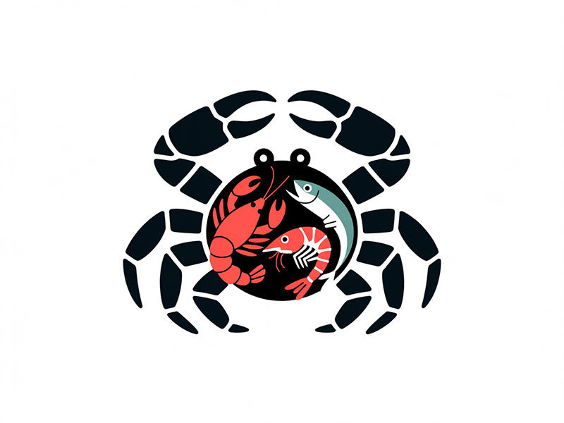 Crawfish&seafood app logo logo design by IamSoya