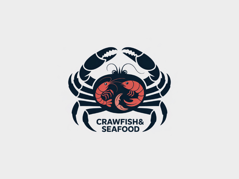 Crawfish&seafood app logo logo design by Poki