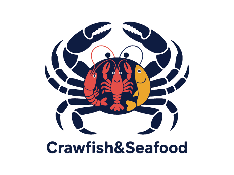 Crawfish&seafood app logo logo design by oindrila chakraborty