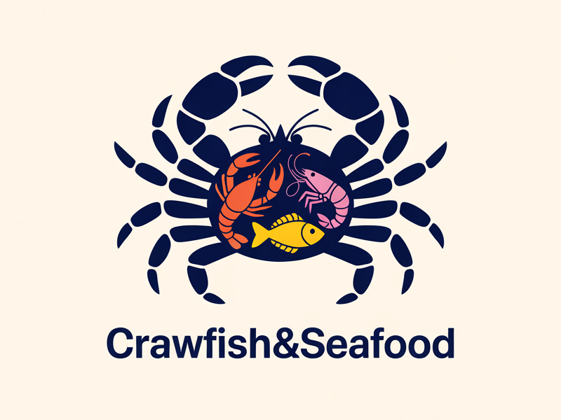 Crawfish&seafood app logo logo design by BrightARTS