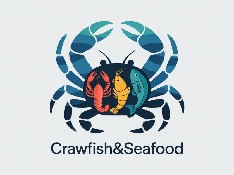 Crawfish&seafood app logo logo design by BrightARTS