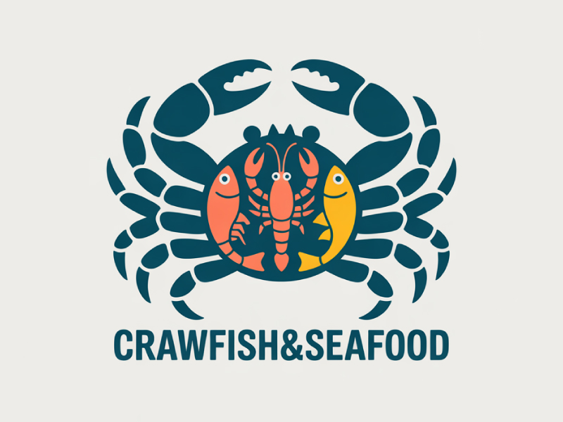Crawfish&seafood app logo logo design by BrightARTS
