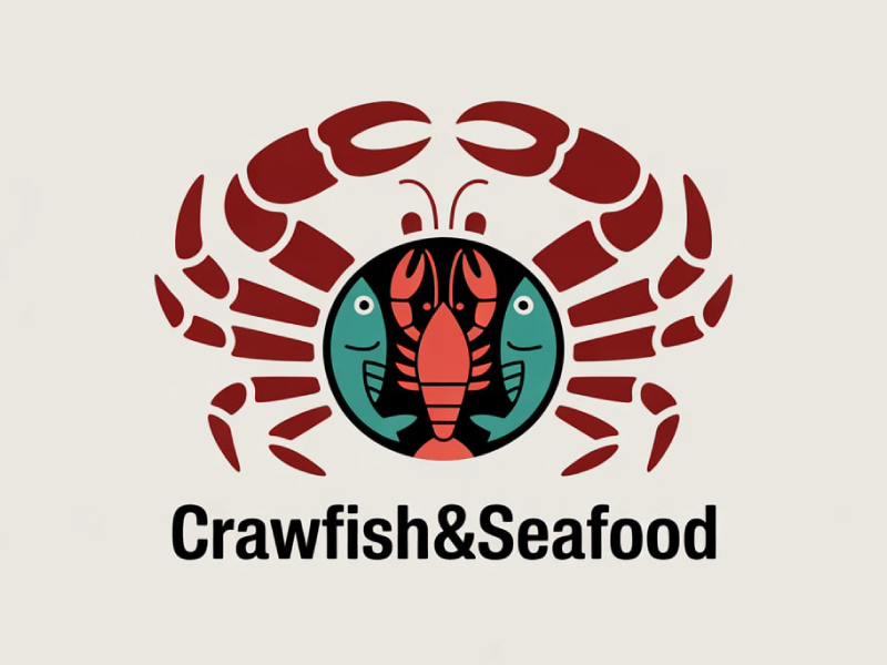 Crawfish&seafood app logo logo design by BrightARTS