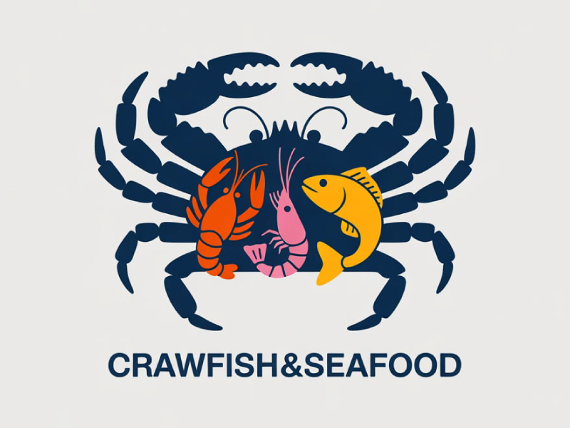 Crawfish&seafood app logo logo design by BrightARTS