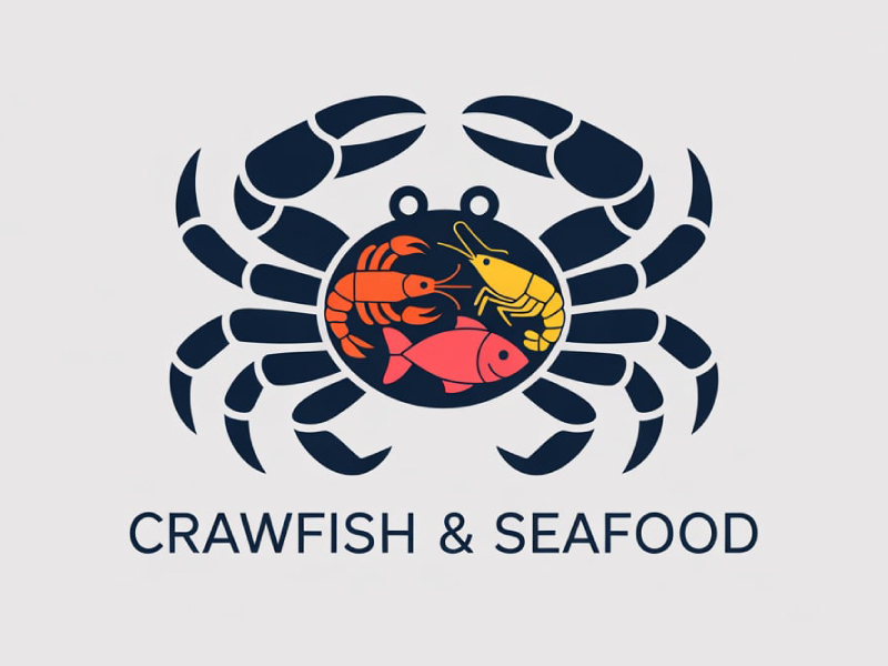Crawfish&seafood app logo logo design by BrightARTS