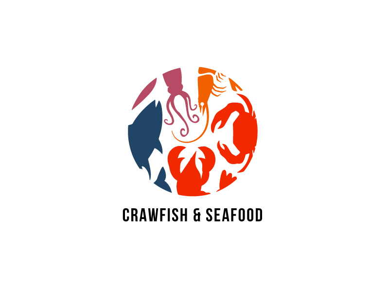 Crawfish&seafood app logo logo design by Foxcody