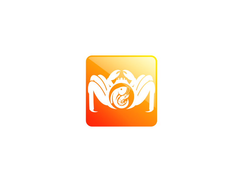 Crawfish&seafood app logo logo design by Yulioart