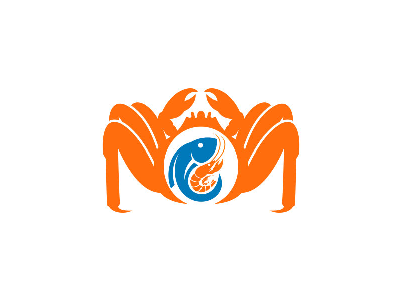 Crawfish&seafood app logo logo design by Yulioart