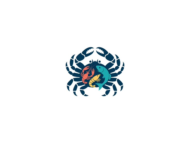 Crawfish&seafood app logo logo design by iffikhan