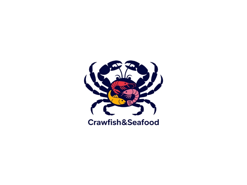Crawfish&seafood app logo logo design by iffikhan