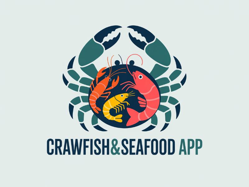 Crawfish&seafood app logo logo design by Ayamas