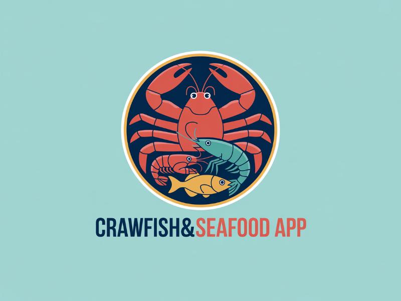 Crawfish&seafood app logo logo design by Ayamas
