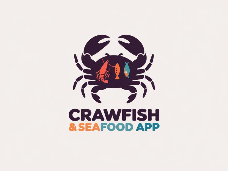 Crawfish&seafood app logo logo design by Ayamas