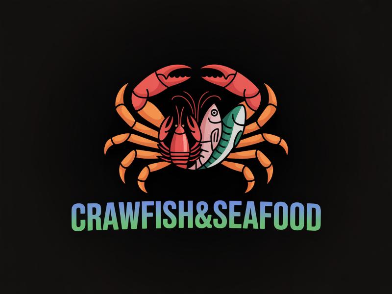 Crawfish&seafood app logo logo design by Hadisk