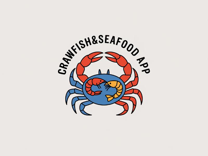 Crawfish&seafood app logo logo design by Ayamas