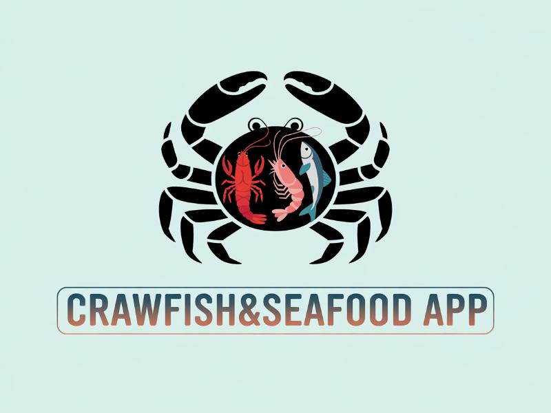 Crawfish&seafood app logo logo design by Lordede