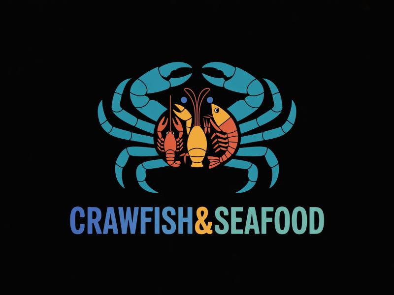 Crawfish&seafood app logo logo design by Lordede
