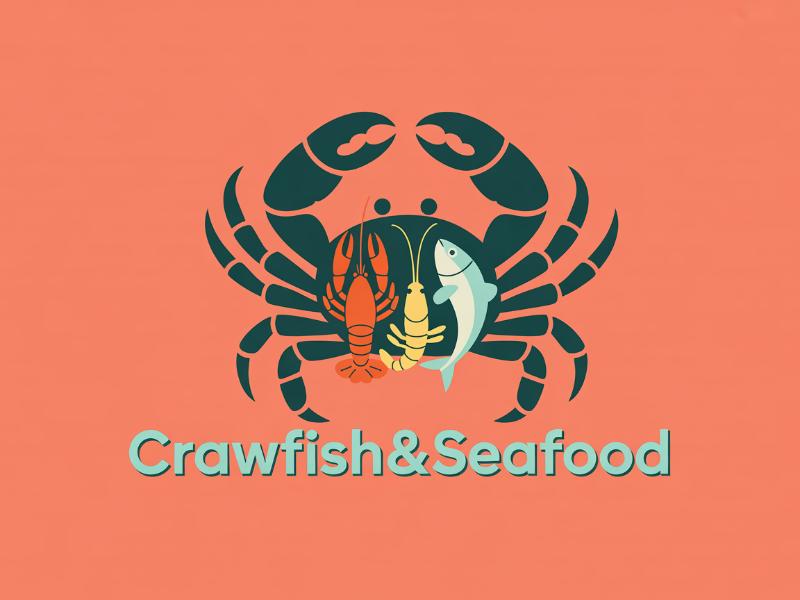 Crawfish&seafood app logo logo design by Lordede