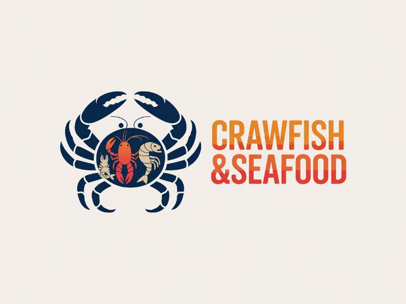 Crawfish&seafood app logo logo design by Octavino Arianto