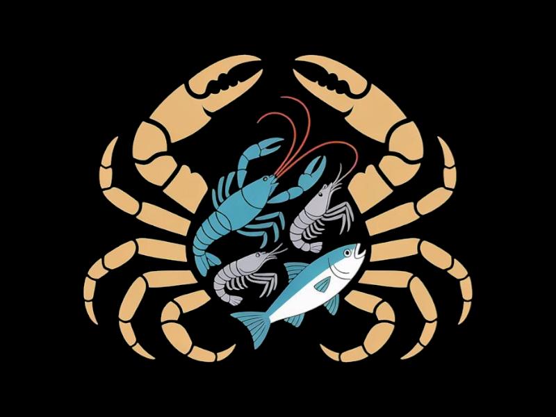 Crawfish&seafood app logo logo design by salim