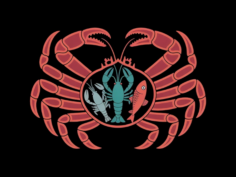 Crawfish&seafood app logo logo design by salim