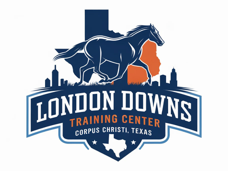 London Downs Training Center logo design by BrightARTS