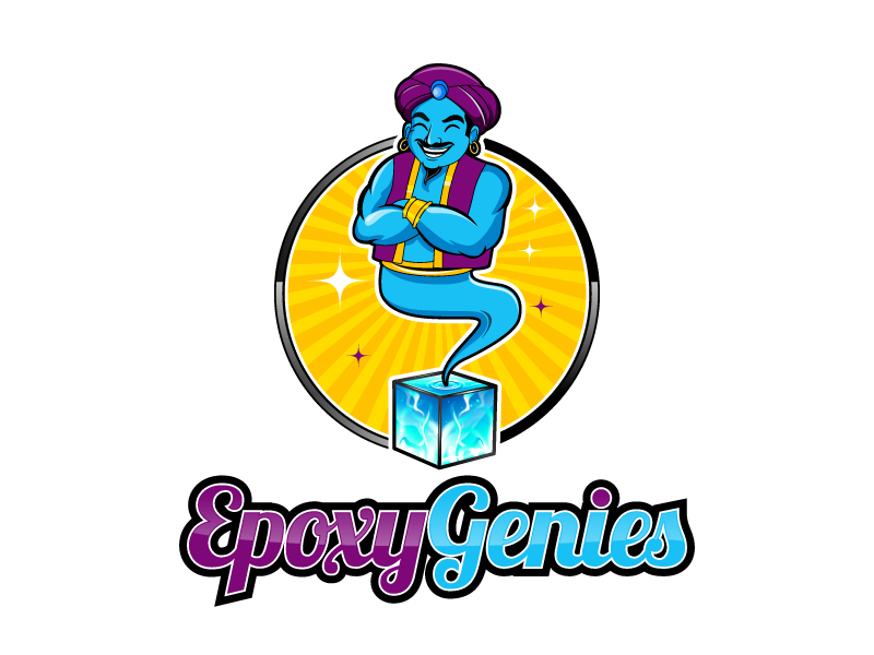 EpoxyGenies logo design by Biswanath