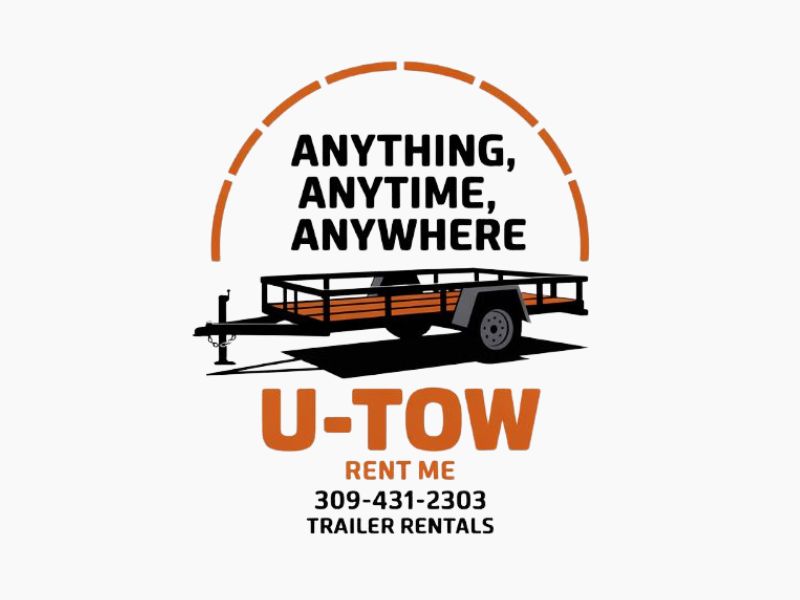 U-Tow Trailer Rentals logo design by AndreBWid