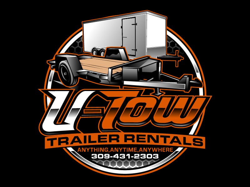 U-Tow Trailer Rentals logo design by Boomstudioz